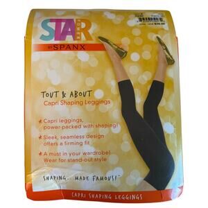 NWT Spanx Star Power Capri Shaping Leggings Women's Size S Black Tout & About